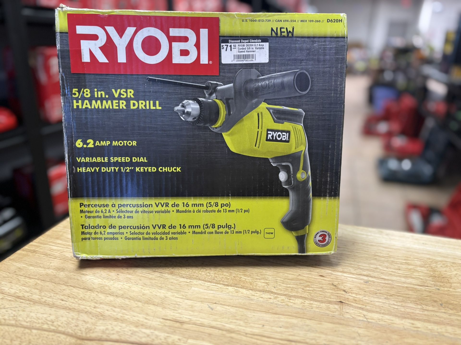 6.2 Amp Corded 5/8 in. Variable Speed Hammer Drill