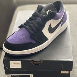 Jordan 1 Low Purple Court Size 9.5