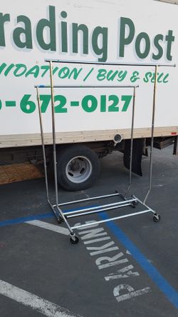 Set Of Two Clothing Racks Portable 
