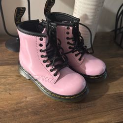 New Toddler Pink Doc Marten Boots Size 7