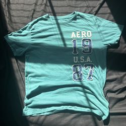 Vintage Y2K 2000s Skater Aeropostale 1987 U.S.A Blue Tee 