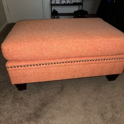 Orange Ottoman