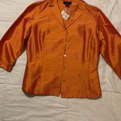 Ann Taylor Silk Shirt/Jacket$10