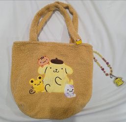 Sanrio Pompompurin Plush Tote Bag