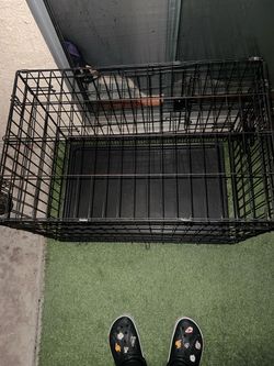 Large Double-Door Folding Dog Crate / Pet Cage