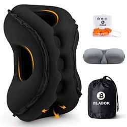blabok inflatable travel pillow multifunction black for Sale in Katy, TX