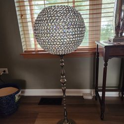 oversized crystal globe candle holder 40”