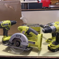 Ryobi big bundle tool set everything works perfectly comes with bags also 250.00 or best offer