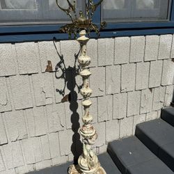 Stunning Antique Cast Iron Cherub Coat Rack 