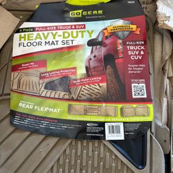 Heavy Duty Floor Mat Set For Full-Size Truck And Suv.