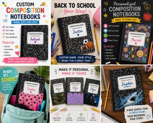 📚✏️ Back-to-School Personalized Composition Notebooks! ✏️📚