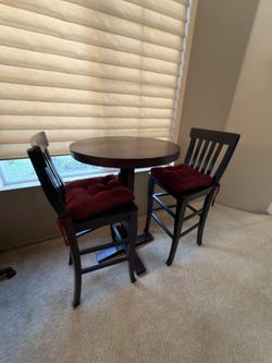 3 Piece Brown Round Dining Table