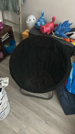Large Black Circle Chair