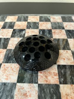 Vintage Black Amethyst 16 Hole Flower Frog - Floral Arranging