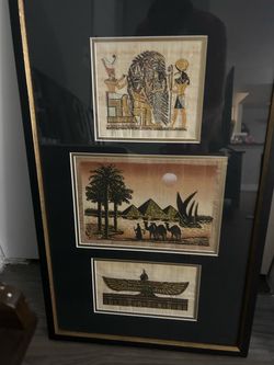 GORGEOUS REAL EGYPTIAN PAPYRUS HOME DECOR PICTURES