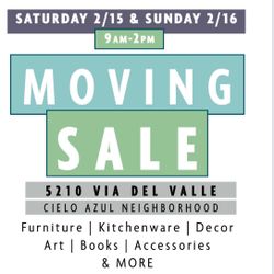 Moving Sale this Weekend 