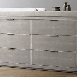 RESTORATION HARDWARE CLIO SHAGREEN DRESSER AND TOPPER SET