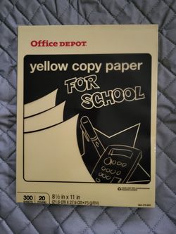 Office Depot (Pastel Yellow) Copy Paper 