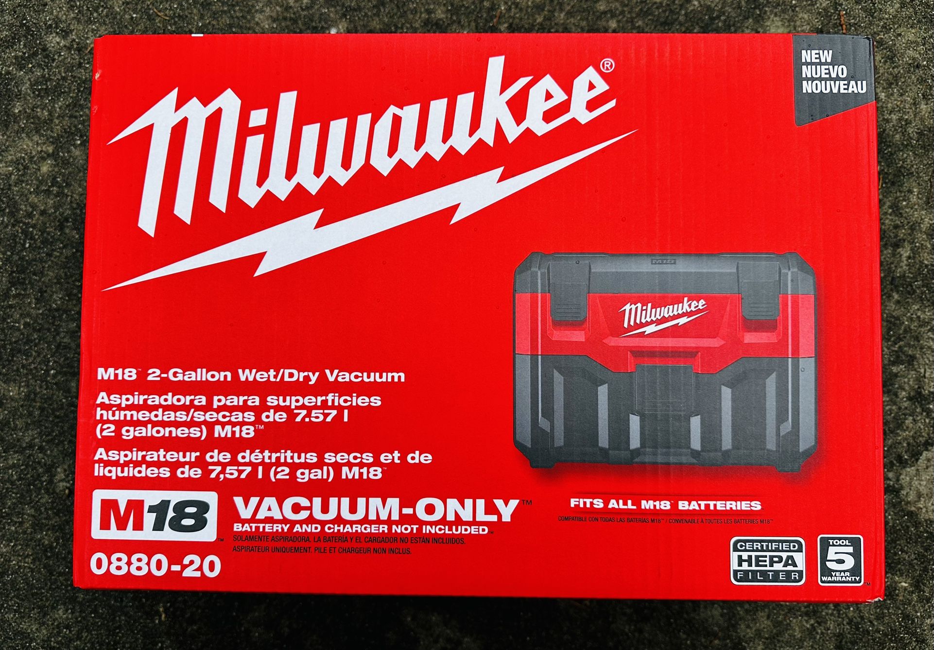 M18 18-Volt 2 Gal. Lithium-Ion Cordless Wet/Dry Vacuum (Vacuum-Only)