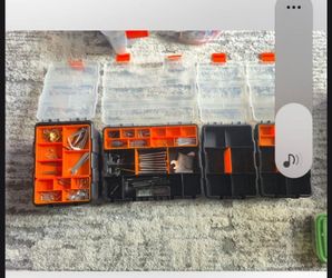 Plastic Hardware Organizers with Assorted Fasteners