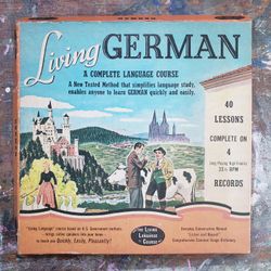 4xLP Living German Vinyl Records With Booklets Vintage