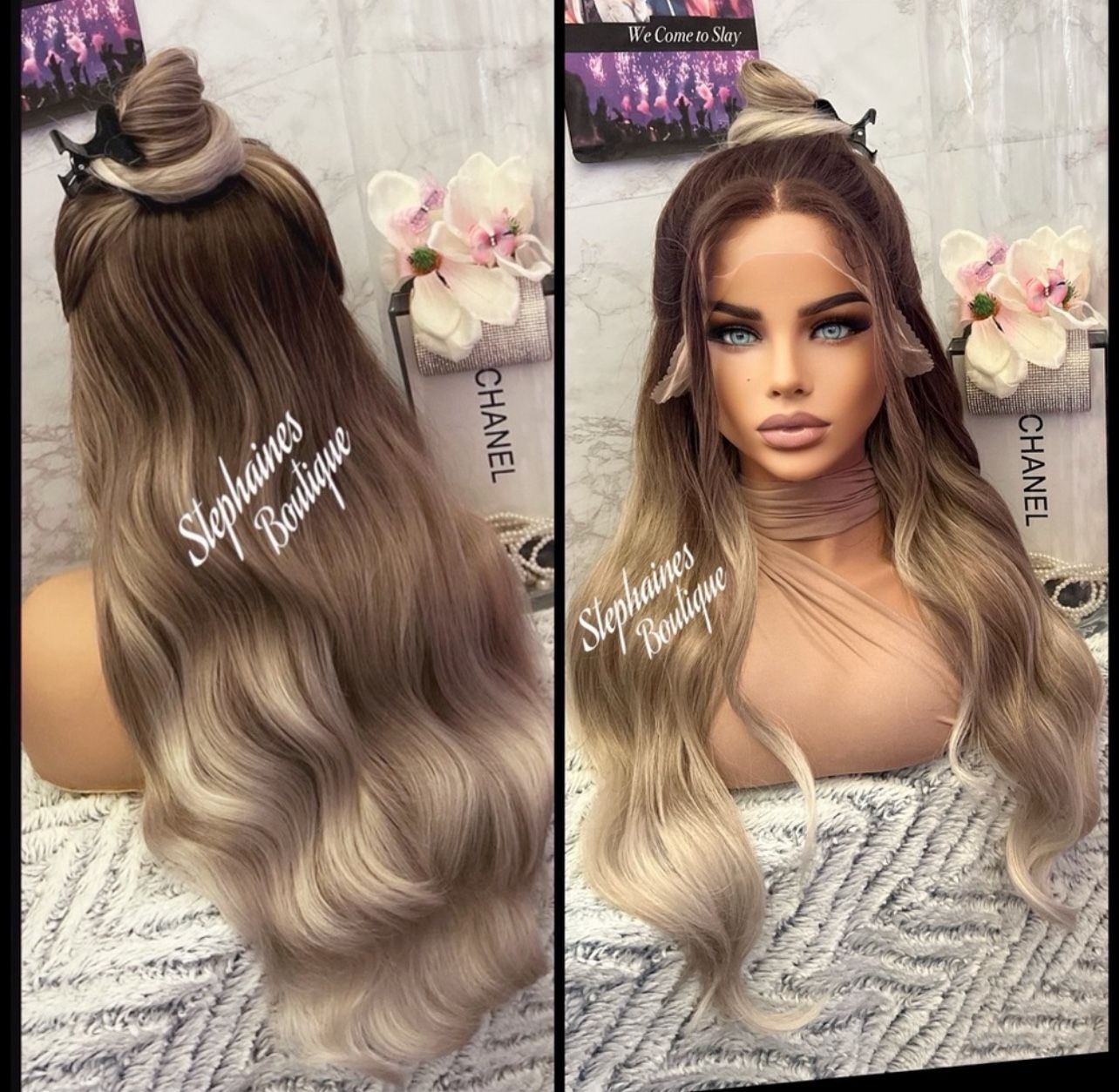 Human Hair Blended Lace Front Wig