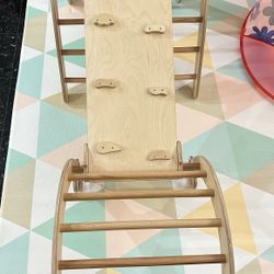 Triangle Set 7in1 Foldable Baby Climbing Toys Wooden Montessori Climbing Set with Arch&Ramp&Ladder Baby Climber Indoor Jungle Gyms for Toddlers