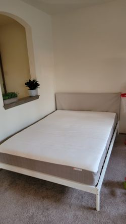 Bed Frame queen + mattress Ikea
