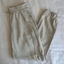 Lululemon Cream Ribbed Joggers Size 6 – Never Worn