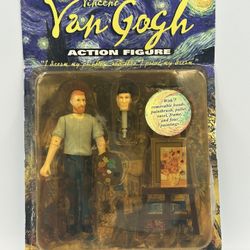 Accoutrements 2006 Vincent Van Gogh Action Figure Starry Night Sunflowers Doll