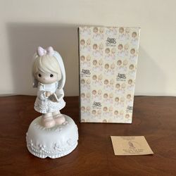 Precious Moments Porcelain Musical Amazing Grace This Day Has Been Made in Heaven 