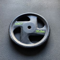 Single 35lbs IGNITE Standard Weight Plate… Home Gym Fitness… $30 Price is Firm!