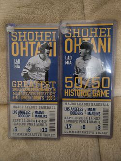 Shohei Ohtani Commemorative Tickets
