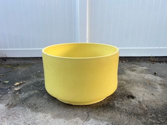 Massive 25” Vintage 1960s GAINEY Ceramics Planter Pot Plants Yellow Mid-Century Modern C-24 MCM