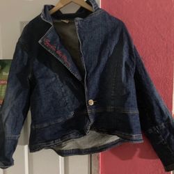 Apple bottoms red apple jean jacket