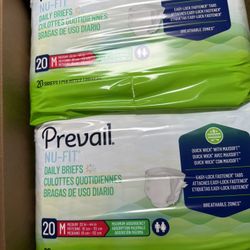 8 Bags Of medium Adult Diapers /Daily Briefs 20 In Each Pack