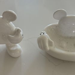 Disney Vintage Ceramic Mickey Bath Set