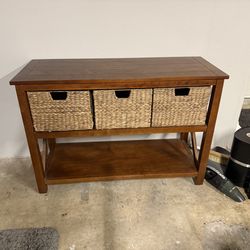 Cabinet with wicker baskets