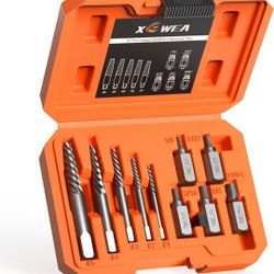 Screw Extractor Set, Chrome Molybdenum Alloy Steel Screw Remover for Removing St