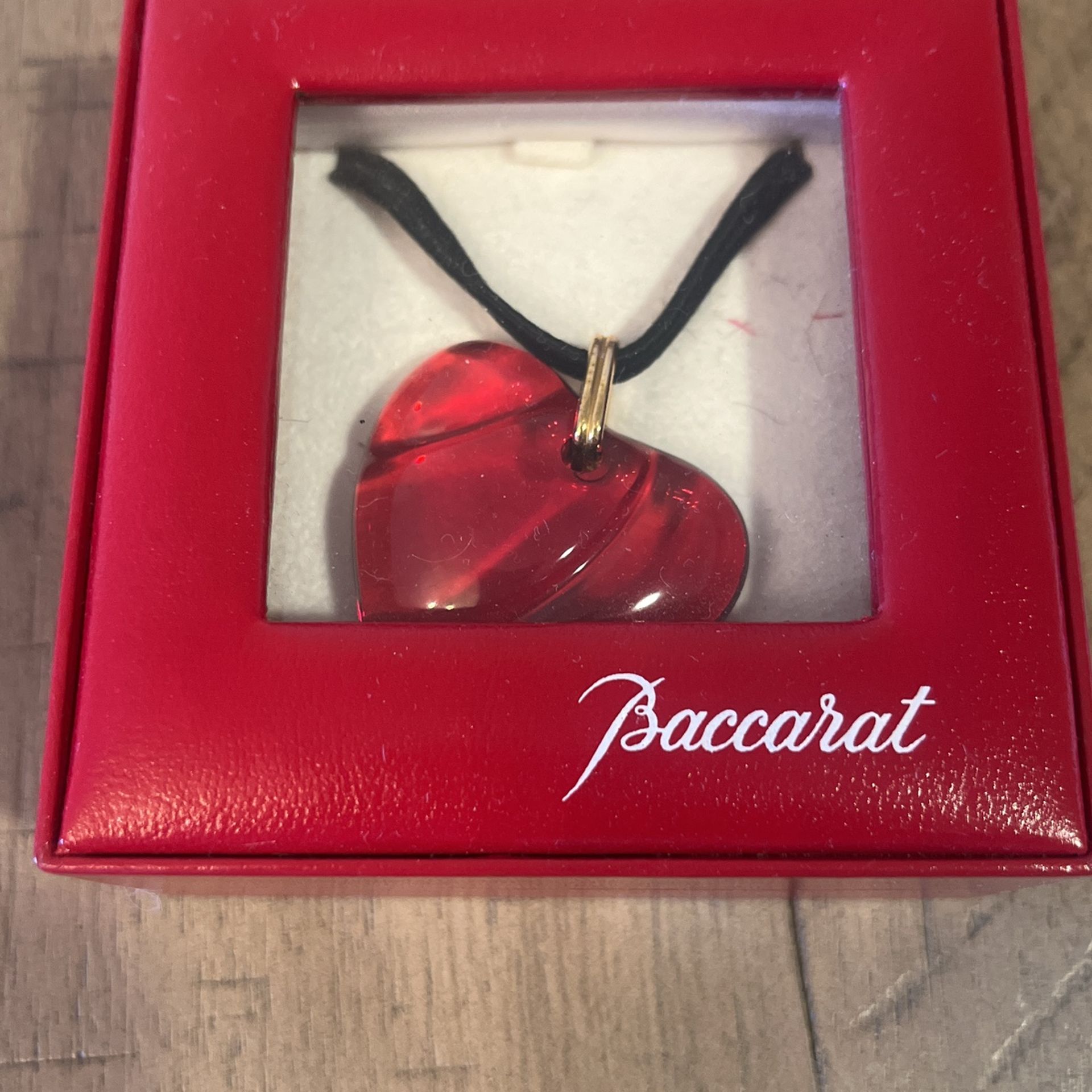 Baccarat Choker In A Box Red Heart