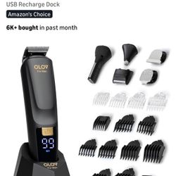 Beard Trimmer, 21 Piece All-in-One Mens Grooming Kit and Hair Clipper, Nose, Ear,Body and Face, Electric Razor with USB Recharge Dock
