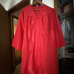 Red Graduation Gown 