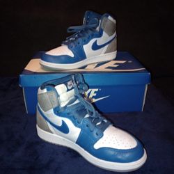 IOBAir Jordan 1 Retro High OG True Blue youth 5Y or Women's Size 6.5 