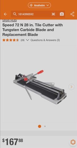⚠️ Missing Scoring Wheel – Sold As Pictured ⚠️  Rubi Speed 72 N 28 in. Tile Cutter