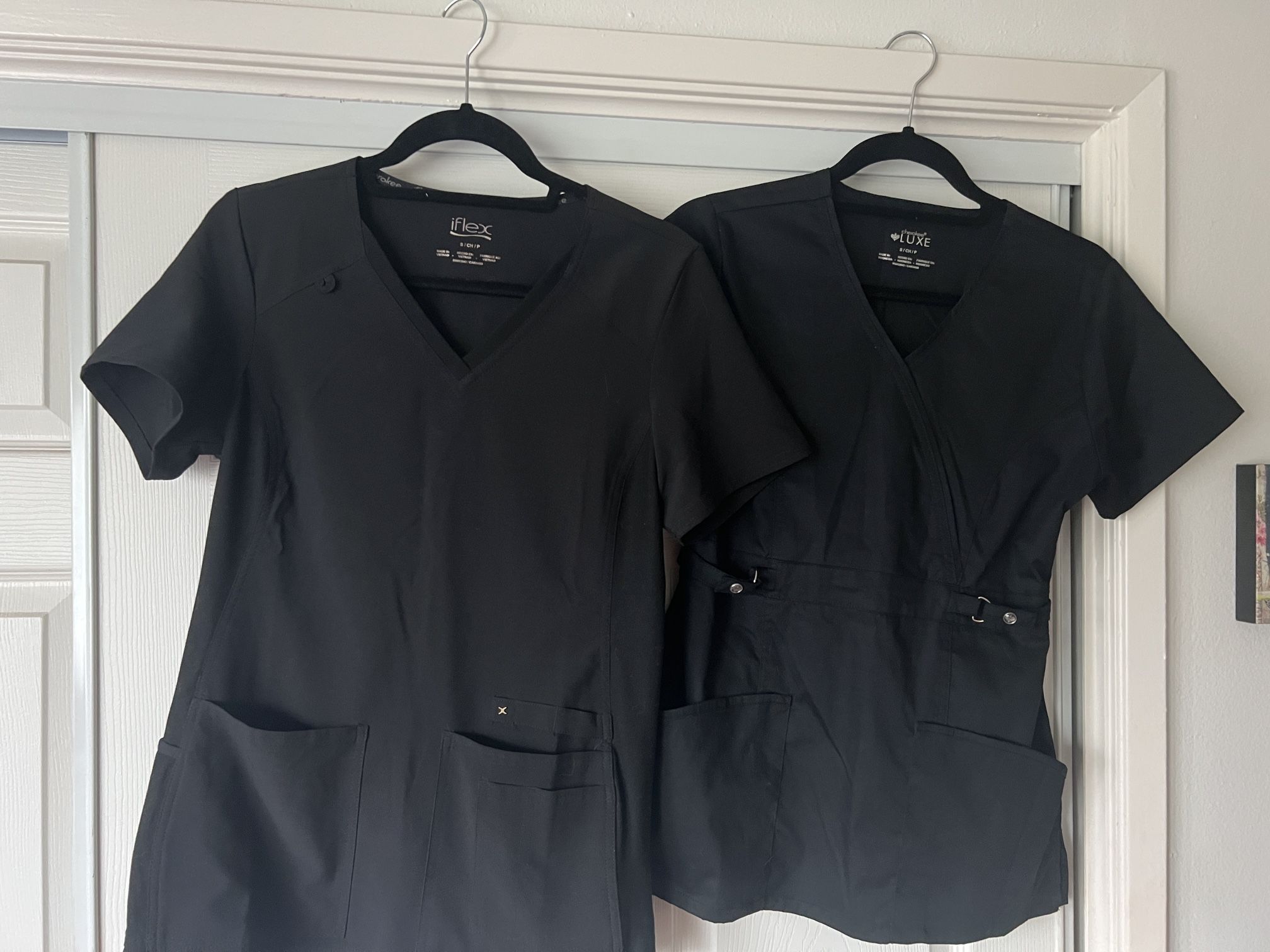 Black Scrubs Tops