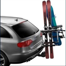 Thule 9033- Tram Ski/Snowboard Rack (Req. Hanging Hitch Bike Rack to Mount) -Black/Silver