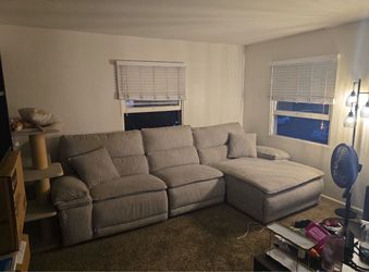Gray Sectional Sofa with Chaise Lounge
