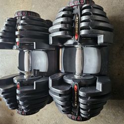 Pairs Of Bowflex Dumbbells 90lbs Each 