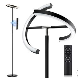SIBRILLE LED Floor Lamp - Rotatable Standing Lamp with Touch & Remote Control, 3000-6000K, 22W Modern Floor Reading Light, Dimmable Corner Uplighter f