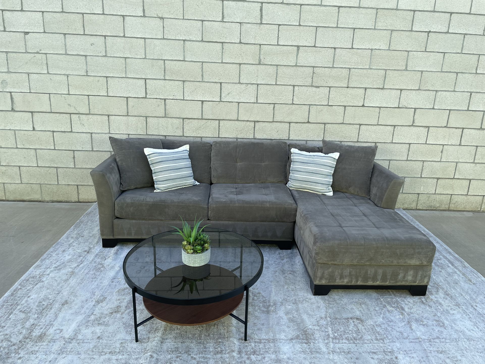 *Free Delivery* Gray Macys Sectional Couch Sofa